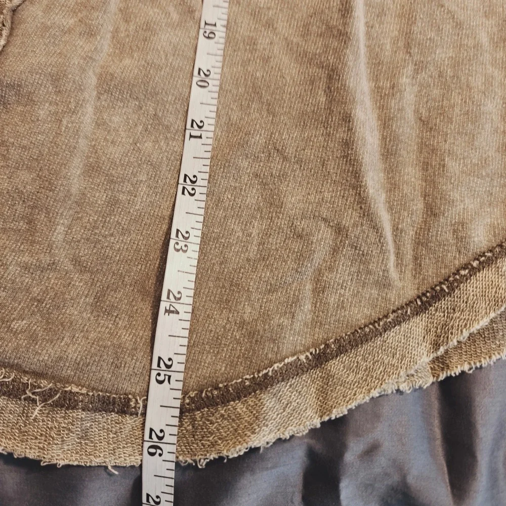 Zenana Sleeveless Henley Mineral Wash CottonTank Top Mocha Brown TTW-5251Y L - Picture 7 of 7